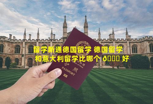 留学新通德国留学 德国留学和意大利留学比哪个 🐅 好